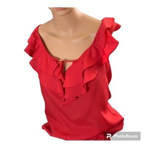 Sleeveless Top SZ XS Red